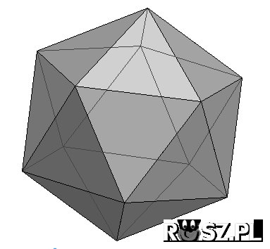 Z ilu trójkątów równobocznych zbudowany jest ikosaedr?